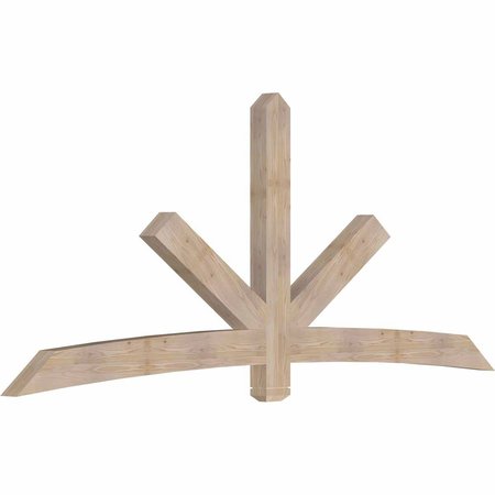 Ekena Millwork Alberta Smooth Timber Gable Bracket, Douglas Fir, 108"W x 45"H x 3 1/2"D x 5 1/2"F, 10/12 Pitch GBW108X45X0406ALB00SDF